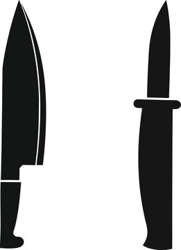 black knives side by side clip art preview