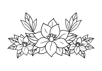 Floral Outline Drawing