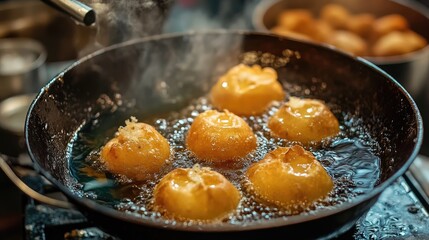Delicious Deep-Fried Sweets in Hot Oil