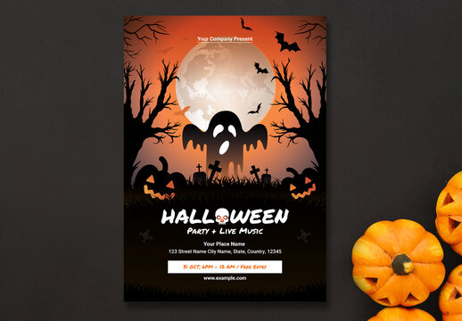 Halloween Party Flyer Layout