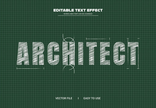 Architect Sketch Modern Text Effect