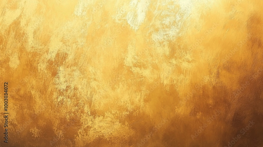 Poster golden abstract texture with shimmering particles illuminated by soft light at night