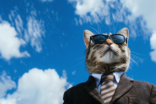 Cat in a business suit hotsell