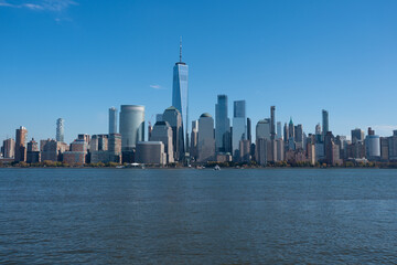 Fototapeta premium Panorama view of New York city skyline in Midtown Manhattan.