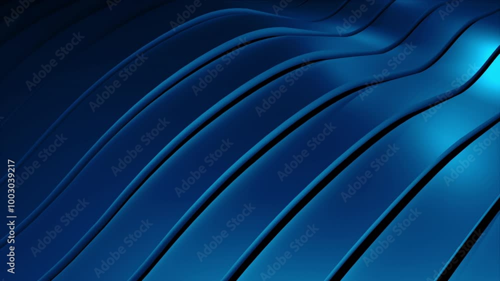 Poster metallic wave lines. computer generated 3d render