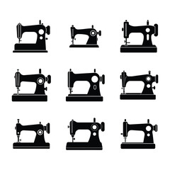 High-quality sewing machine silhouette graphic, perfect for mugs, books, prints, and more. Ideal for designers looking for versatile, print-ready vector artwork.