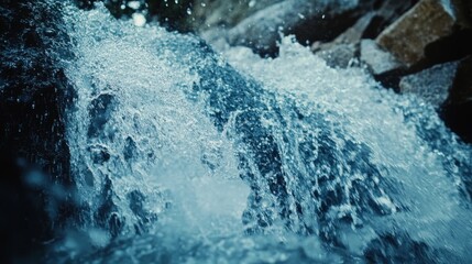 Waterfall in forest flows