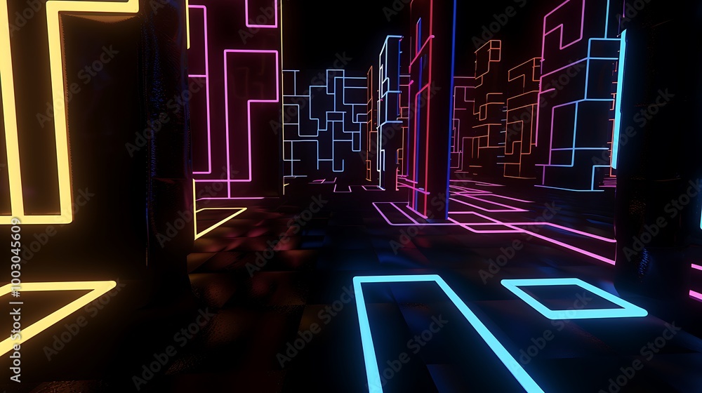 Poster begin a journey into virtual realities filled with captivating experiences.