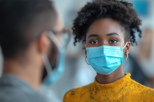 A healthcare provider explaining the importance of protecting personal health information to a patient during a consultation