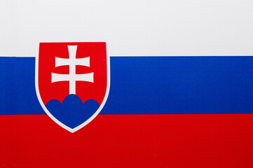 Fototapeta premium Realistic photo of the Slovakia flag