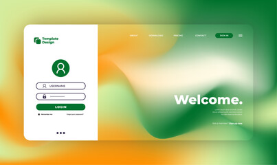 Fototapeta premium Colorful Gradient Login Forms: Vector Designs for Enhanced UX
