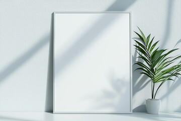 A3 Poster Mockup on White Background created with Generative AI