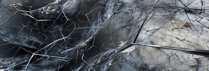 An abstract representation of a political tension. The art style tessellating textures resembling a web, weave or weft.