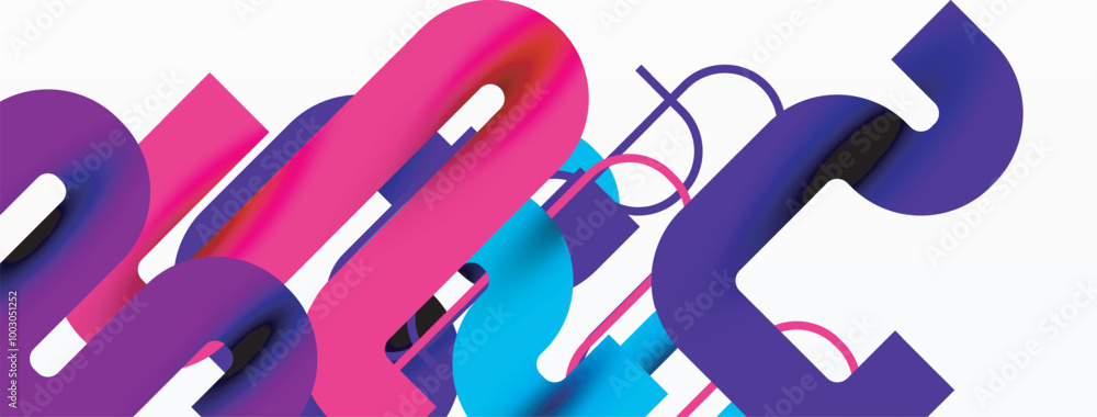 Poster wave lines minimal abstract background