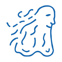 ghost fantasy character doodle icon sketch vector. ghost fantasy character sign. isolated symbol illustration