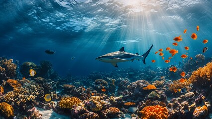 The lively underwater scenes with colorful fish swimming among the corals are very beautiful.