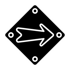 Right Arrow Glyph Icon Design