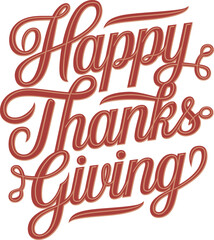 Happy Thanksgiving lettering background. Vector style