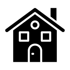 House Glyph Icon Design