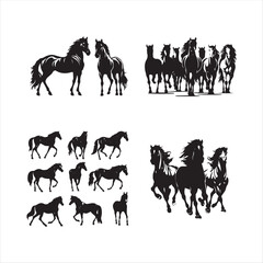 silhouette of a horse