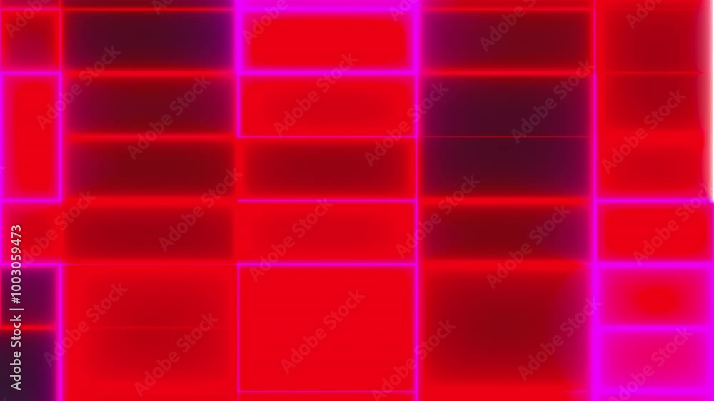 Poster abstract blocks of neon lines. computer generated 3d render