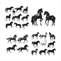 silhouette of a horse