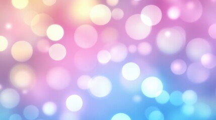 Colorful bokeh background with soft blurred circles of light, creating a dreamy and festive atmosphere