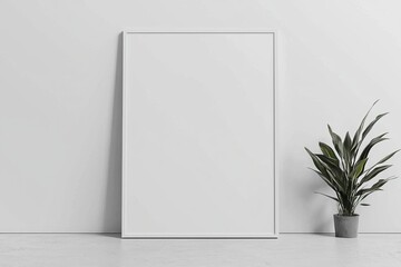 A3 Poster Mockup on White Background created with Generative AI