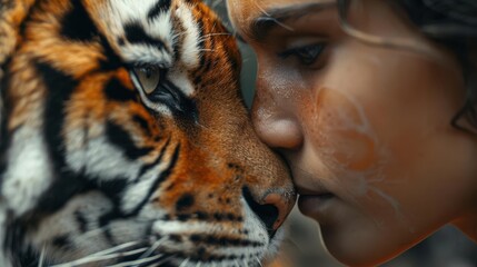 Animal trainer working with animals