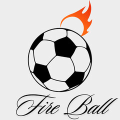 Fototapeta premium Fire Ball/football