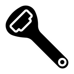 Bottle Opener Glyph Icon Design