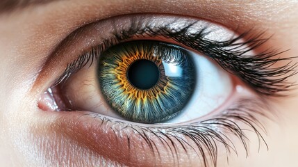 Fototapeta premium Eye with laser vision correction, detailed view.