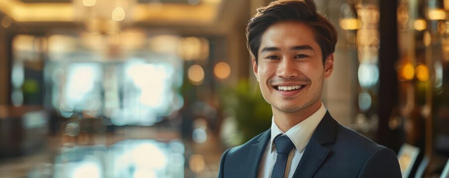 Concierge assisting hotel guests