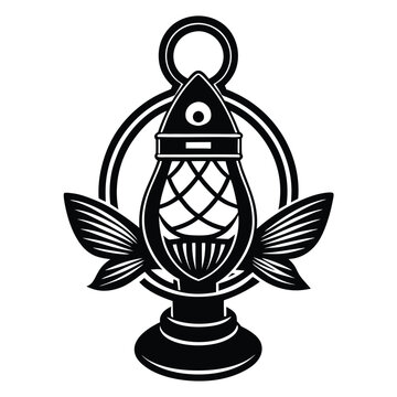 recommend clip art: lanternfish logo icon vector design