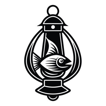 recommend clip art: lanternfish logo icon vector design