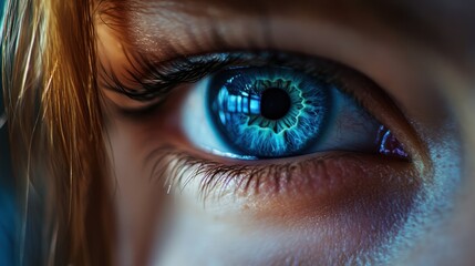High quality blue eye vision future banner for promoting vision health and eye care