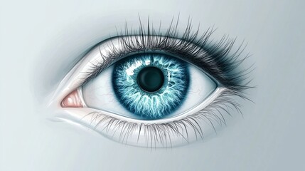 Fototapeta premium High quality blue eye vision future banner for promoting vision health and eye care