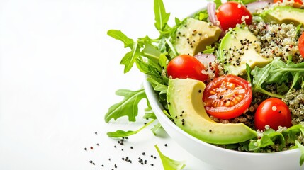 Vibrant Quinoa Salad with Avocado and Cherry Tomatoes 