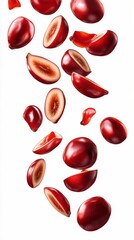 Floating Red Plums – Generative AI