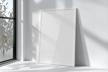 A3 Poster Mockup on White Background created with Generative AI