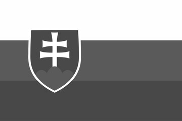 Obraz premium Slovakia flag original black and white