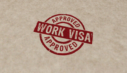 Work Visa approved stamp and stamping