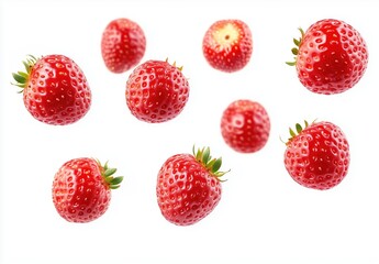 Flying red strawberries dancing in the air during the vibrant operation VIFTA showcase