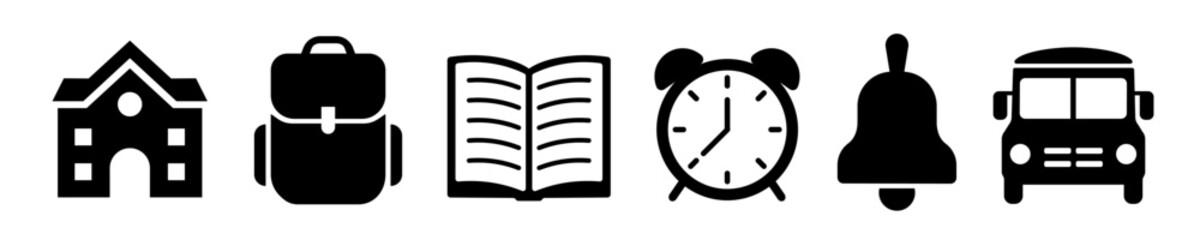 School icon set. School icons