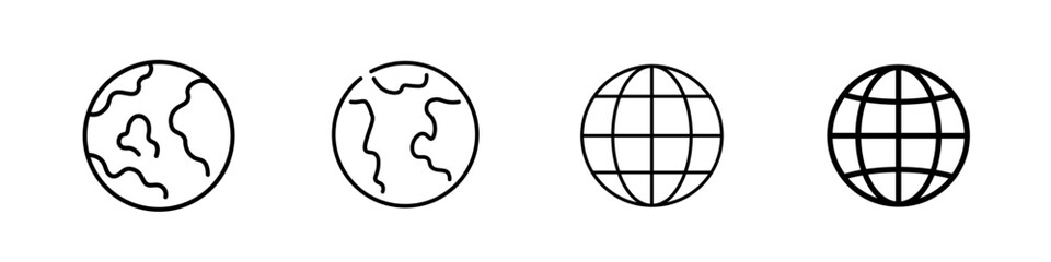 Globe icon. Earth icon set