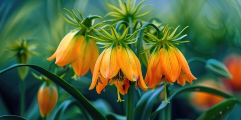 Obraz premium Close-up view of the Crown Imperial flower in full bloom