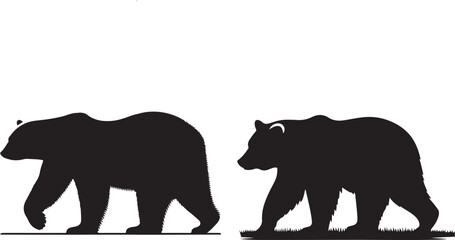 Bear silhouette vector illustration