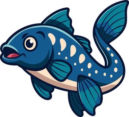 Coelacanth Fish Vector illustration