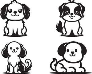 Dog silhouette vector illustration