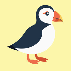 Fulmar bird kawaii vector illustration